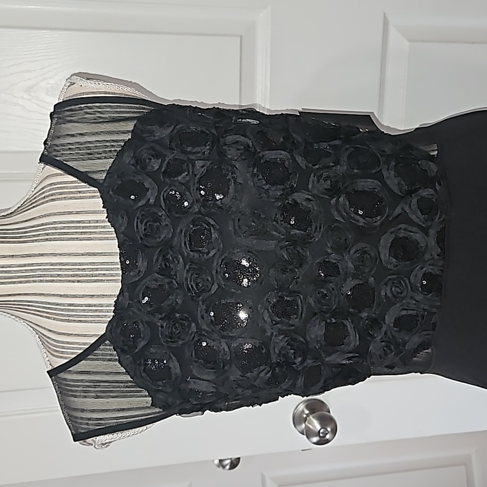 ENFOCUS STUDIO Women Black Sequin Ribben Gown Size 12 - Picture 4 of 14